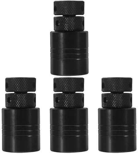 ULTECHNOVO Adjustable Screw Jack Set 4Pcs 3T Steel Machinist Jack with Knurled Grip for Vehicle and Machine Tool Lifting Stabilizer and Leveling Support