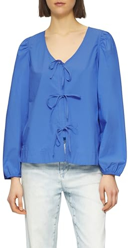 s.Oliver Damen Verspielte Popeline-Bluse mit Schleifen und Puffärmeln Bluse