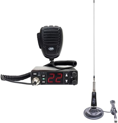 Station Radio CB PNI Escort HP 5500 + antenne CB PNI LED 2000, Base magnétique Incluse