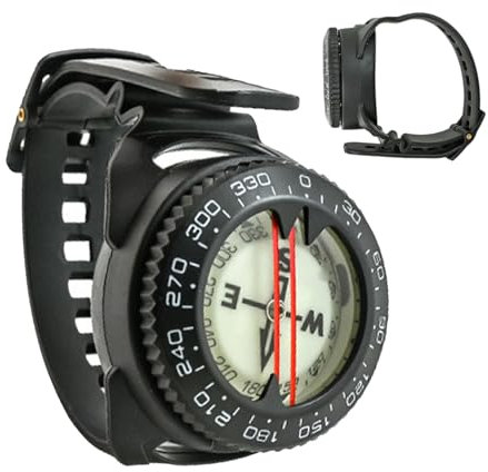 -Uhr – Marine-Navigationswerkzeug, tragbarer, präziser leuchtender für Rucksackreisen, Kajak, Orientierungslauf, Tauchen,