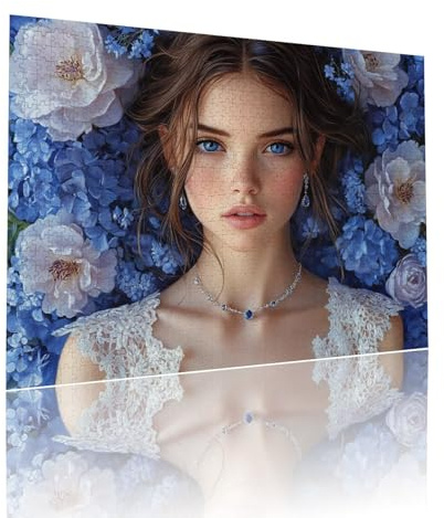 Woman Jigsaw Puzzles for Adults Difficult 80 pieces Flower Adult Kids Toddler Puzzle Age 4-6 Mini 5-8 Year Olds Jigsaws Learning Educational Challenge Toys, Home Decoration and Gifts 15x20cm t-819