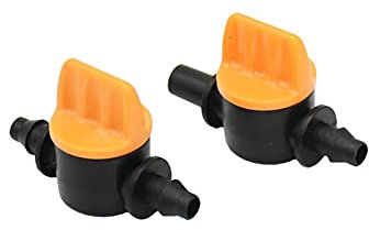 RLZQSGOT Collegamento dell'Acqua Spray 100 4mm Valvola del Tubo Flessibile 4/7 Tubo dell'Acqua Rubinetto da Giardino 6mm a 1I4 Barb Valvola dell'Acqua Raccordi for irrigazione a Goccia