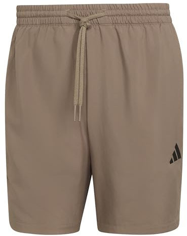 adidas Herren Essentials Small Logo Chelsea Shorts, Khaki Six/Black, XS