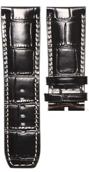VDFNGFD Kompatibel mit BAUME, MERCIER CAPELAND MOA10083 ALLIGATORLEDER-UHRENARMBAND