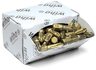 Wiha Bit Set HOT 25 mm mit Torsionszone Phillips (PH1) 50-tlg. 1/4 in Großpackung (08050)