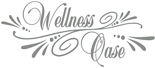 Samunshi® Wandtattoo Wellness Oase Wandsticker in 8 Größen und 25 Farben (50x22cm Mittelgrau)