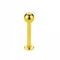 eeddoo Piercing Labret Lippen-Piercings Gold Edelstahl Stärke: 1,6 mm Länge: 16 mm