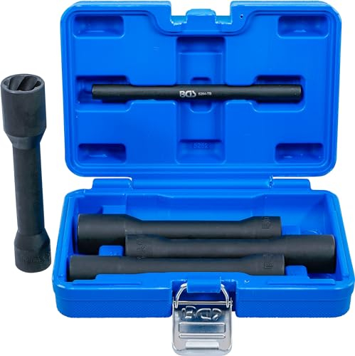 BGS 5262 | Twist Socket Set (Spiral Profile) / Screw Extractor, deep | 12.5 mm (1/2) Drive | 17 - 22 mm | 5 pcs.
