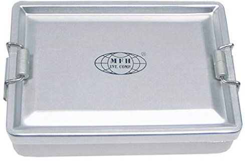 MFH Wasserdichte Aluminiumbox, Silber, 13.3 x 9.2 x 3.4 cm