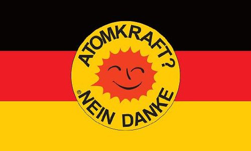 FRIP –Versand Deutschland Fahne/Flagge mit Atomkraft Nein Danke! Lizenzprodukt 90 x 150