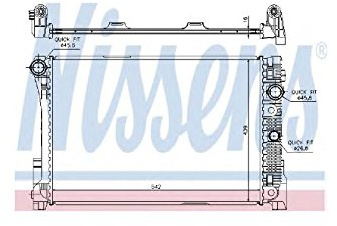 NISSENS Kühler Motorkühlung Kühler Wasserkühler Motorkühler Netzbreite 692mm Netzlänge 400mm Netztiefe 16mm 67164