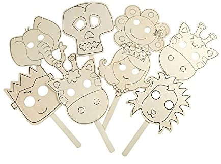 Create Crafts Create Craft - Wooden Masks 22x35cm 16 Asst. Plywood