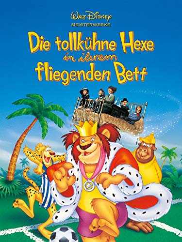 Die tollkühne Hexe in ihrem fliegenden Bett