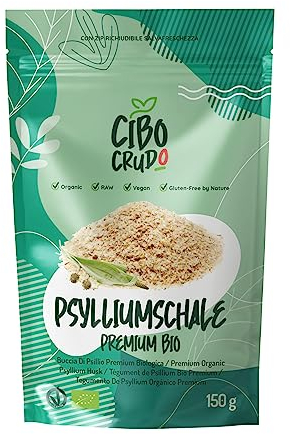 Indische Flohsamenschalen Bio - 99% Reinheit - 150g. Ballaststoffreiche Flohsamen Schalen auch für Katze Hund und Pferd. Ballaststoffreich und Vegan. Organic Whole Psyllium Husk.