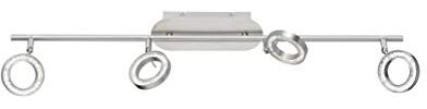 WOFI 7008.04.54.6000 A Spot, Metall, 20 W, Integriert, nickel matt/chrom, 80 x 9 x 11 cm