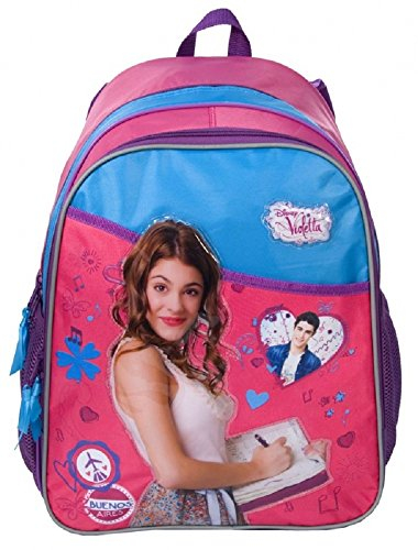 Violetta Schulrucksack 3D 45 x 32 cm Buenos Aires Mädchen Paso, Rosa Hellblau Violetta