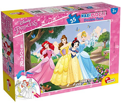 Lisciani 66704 Princess Maxipuzzle doppelseitig 35, Mehrfarbig