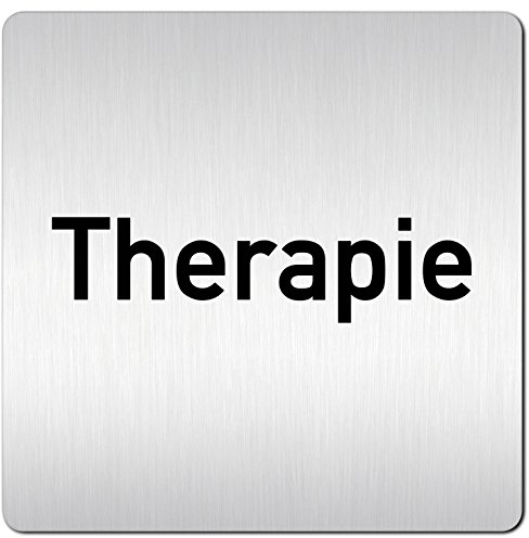 Türschilder24 XXL Schild - Türschild (B) • 125 x 125 mm • Therapie • 1,5 mm Aluminium Vollmaterial • 100% Made in Germany