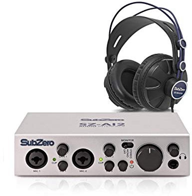 SubZero AI2 Audio Interface and Headphone Bundle