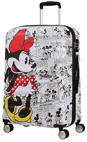 American Tourister Wavebreaker Disney - Spinner M, Kindergepäck, 67 cm, 64 L, Mehrfarbig (Minnie Comics White)