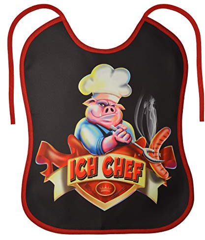 Geile-Fun-T-Shirts Erwachsenen Lätzchen - Ich Chef - Sabberlatz lustiges Männer Geschenk zum Vatertag