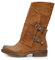 IF Fashion Scarpe da Donna Stivali Stivaletti Biker Fibbie Anfibi Polpaccio Largo 620 Camel N.36