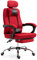 Mingone Bürostuhl Ergonomisch Chefsessel Drehstuhl Computerstuhl Höhenverstellbar Schreibtischstuhl mit Wegklappbare Armlehne Rot+mit Pedalen