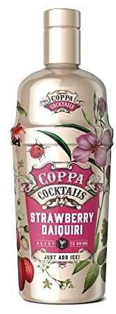 Coppa Cocktails Ready-to-Drink Strawberry Daiquiri | Easy Premium Pre-Mixed | Just Add Ice | 10% ABV | 70cl