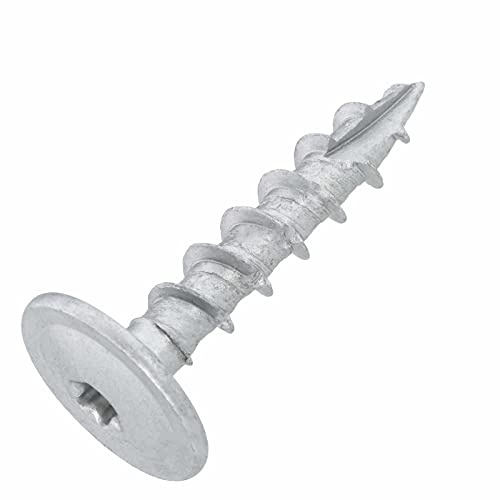 Pfostenverbinderschraube 10x50 mm, 100 Stück, ETA Zulassung, gehärtet mit Korrisionsschutz Zink-Lamellenbeschichtung, Pfostenschraube TX40