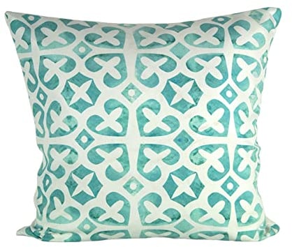 Quadratische Kissenbezüge 45 x 45 cm Kissenhülle Dekokissen Orientalische Muster Marrakesch für Wohnzimmer, Schlafzimmer, Sofa, Couch in 3 verschiedenen Mustern. (Mint)