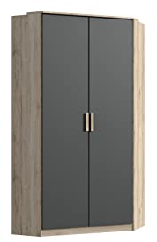 möbelando Eck-Kleiderschrank Kleideraufbewahrung Schrank Holzschrank Canton IV