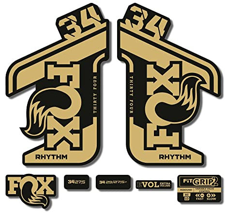 Adesivi compatibili con forcella bici Fox 34 Rhythm 2021