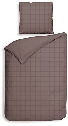 ZO! HOME Heckett and Lane Mako Satin 1 x Bettwäsche 155 x 220 cm + 1 x Kissenbezug 80 x 80 cm Diamante Canyon Rose