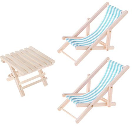 Toyvian 1 Satz Miniatur-hausmöbel Mini-strandkörbe Zum Basteln Mini-strandkorb Mini-Dinge Faltbarer Strand Kleinkind Strandkorb Puppenhaus Zubehör Mini Liegestuhl Bambus Schmücken Haushalt