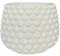 Nordring Retro Übertopf Vintage Pflanztopf für Zimmerplanzen Blumentopf Pino L (16,5 cm ø), weiß, Keramik