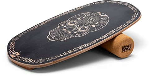 Balance Board Pro, 67 x 40 x 1,5 cm, mit Korkrolle, starker Halt, für Propriozeptives Surfen und Snowboarden, Balance, Kern, handverharzt mit Fiberglas