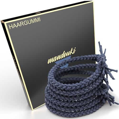 Mandouki® Haargummi (6 Stück) - Elegant geflochtene Haargummis: Ultimativer Halt und Strapazierfähigkeit für Damen und Mädchen