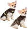 Weihnachtspullover für kleine Hunde, Chihuahua-Fleece mit Loch für die Leine, warm, für Welpen, Jungen, Mädchen, Teetasse, Yorkie, Größe XXS, 2 Stück
