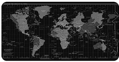 Gaming Mauspad, Große Mouse Pad für Schreibtisch, 29.1x14.9inch Mauspad XXL für Home Office Gaming Work Verbessert Präzision und Geschwindigkeit, Fransenfreie Ränder (Atlas)