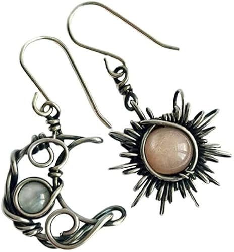 Bohemia Sun And Moon Earrings Silver Crystal Drop Earrings Women Female Fashionable Jewelry Gift For Girl Durable Processed