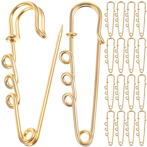 SEWACC 50Pcs Broches De Sûreté Dorées À 3 Trous Pour Bricolage Épingles De Sécurité Robustes Pour Vêtements Accessoires Artisanaux Et Décorations Personnalisées