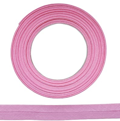 ME:NaMa Schrägband aus 100% Baumwolle - 10 m x 18 mm (gefalzt) - Hochwertiges Einfassband, Baumwollband, Schrägband - Ideal zum DIY-Nähen - In Belgien hergestellt, auf Einer Rolle (Rosé)