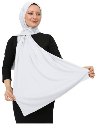 Beokeuioe Kopftuch Schal aus Leicht Stoff, Muslim Kleid Türkisch Premium Gebetskopftuch, Islamische Türkische Mittlerer Osten Arabisch Schultertuch Hijab Kopftuch Damen muslimisch