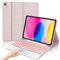IVEOPPE Teclado iPad 10/11 Generación con Touchpad, Funda Teclado Trackpad Español Ñ Retroiluminado Desmontable Bluetooth para iPad 10 Gen 2022/11 Generación A16 2025 (10.9/11 Pulgada), Rosa