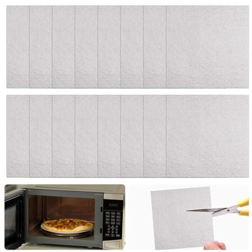 YBCCBY 16PCS Plaque Mica Micro Ondes Plaque à Micro-ondes Remplacement Couvercle de Guide d'Ondes Micro-ondes Feuille de Mica Micro Onde Remplacement Mica Plaques pour Micro-Ondes (130 * 130mm)