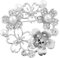 SOIMISS 1pc Ausgehöhlte Blumenbrosche Blumenkragen Pin Shirt Abzeichen Brosche Zubehör (silber)
