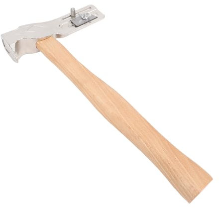 Magnet Roofing Hatchet Carbon Steel Shingling Hammer with Wooden Handle, Lightweight Construction Precise Cutting Nail Pulling for Roof Repair