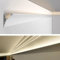 Oracra LED Kanäle LED-Diffusorkanal aus Aluminium für Die Decke, Oberflächenmontiertes Indirektes Beleuchtungsprofil 1 M 1,2 M 1,7 M 2 M 2,4 M 3,5 M, LED-Lichtstreifen-Fußleisten-Dekor(1.7m(5.5ft))