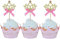 JeVenis 40 PCS Glitzernde Prinzessin Cupcake Toppers Krone Cupcake Wrapper Krone Cupcake Toppers Baby Dusche Cupcake Dekorationen für Geburtstag Party Dekorationen Zubehör