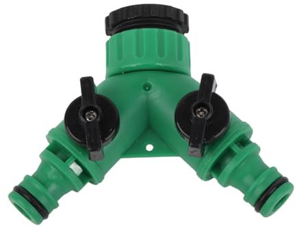 Divisor de Manguera de 3 Válvulas, Divisor de Agua de 3 Vías, 1 Entrada, 2 Salidas, Adaptador Divisor de Grifo para Lavadora, Jardinería, (3 pezón)